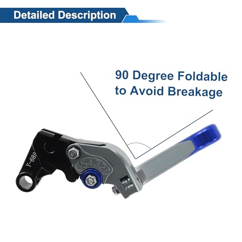 YZF-R7 Short/Long Brake Clutch Levers for Yamaha 21-25 Blue - color: Titanium Handle Blue End