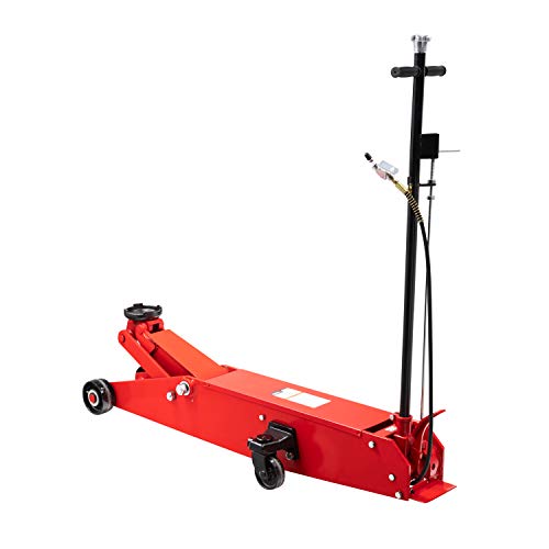Sunex 6614, Air Hydraulic Floor Jack, 10 Ton Capacity, Two Methods of Operation, Hydraulic Power Unit, 3 Position Handle Lock , Wiper Seals, Rust Prohibition, Rear Kick Plate, Easy Maneuverability, Heavy Gauge Steel Side Plate, Bypass and Overload Valves,