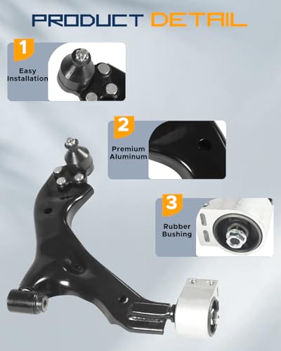 6Pc Control Arms with Ball Joints Fit for Chevy Equinox 2005-2009 - size: Fit for Equinox 05-09 6x Control Arm Kit (77)