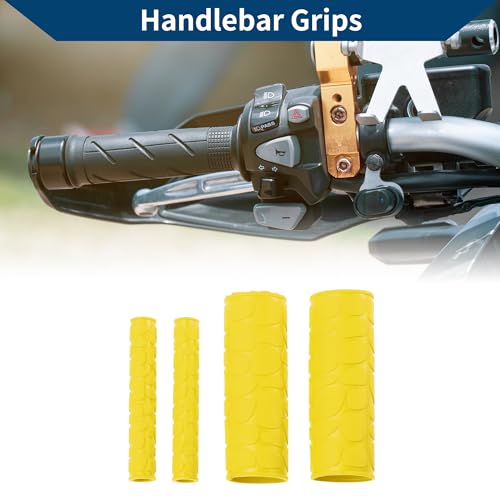 1 1/8" / 29mm 1 1/8" / 29mm Motorcycle Hand Grips Cover Kit Non Slip Rubber Handlebar Grips for Motorcycle Scooter Bicycle ATV Yellow 1 Set - color: Yellow