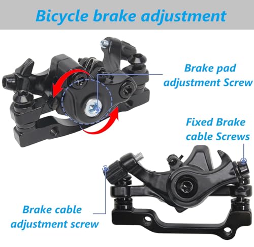 Bike Disc Brake Kit With Front and Rear Caliper、160mm Bike Rotor - color: Black-2