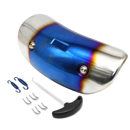 Exhaust Heat Shield Muffler Pipe Heat Cover Protector Guard Imitation Carbon Fiber Stainless Steel (B) - size: B