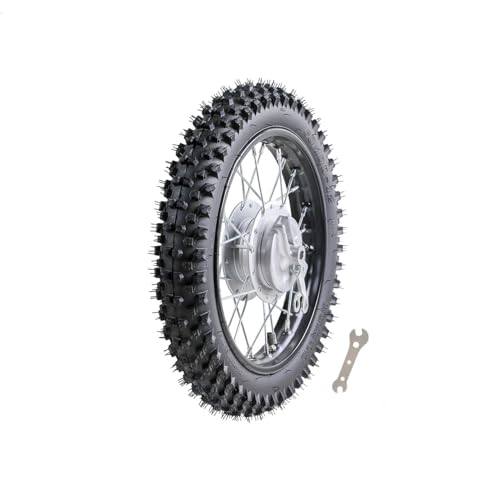 TDPRO 60/100-12 Front Wheel 12" Tire Rim for Drum Brake Dirt Pit Bike CRF50 XR50 70cc 125cc - size: 60/100-12