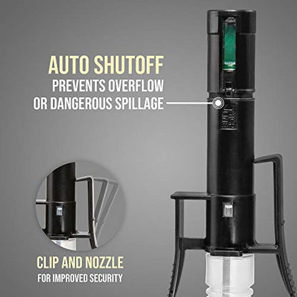 DEWAY Fuel Transfer Pump, Auto Stop, Battery Powered, Gray, Large - style: Auto-Stop