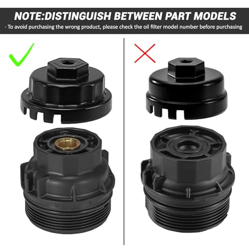 64mm Oil Filter Wrench Removal Tool Socket, 14 Flutes/4 Slots - size: 4 Slot