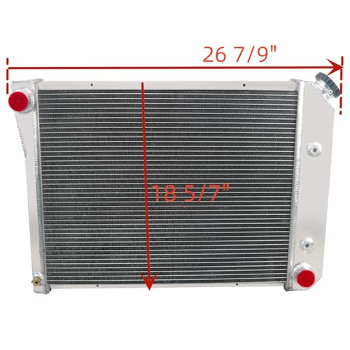 3 Rows Aluminum Radiator For Chevy 68-74 Nova / 70-81 Camaro / 75-87 El Camino, Replacement Radiator, aluminum radiator, Radiators