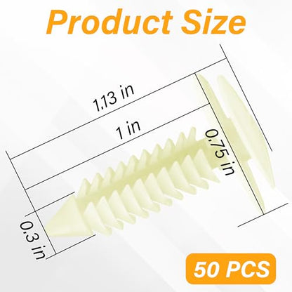50 PCS Nylon Door Trim Panel Retainer Clip, Interior Door Panel Clip