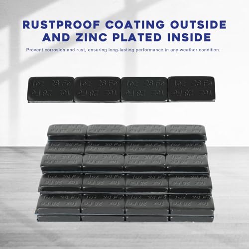1oz. Black Stick On Wheel Weights, 72 PCS, Easy Peel