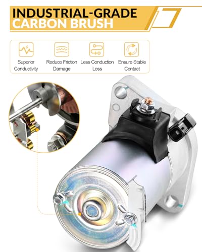 AATEE 1.6KW 9 Teeth Starter Motor Fit for:-Honda Accord 2006-2012 2.4L L4 - style: 17960N