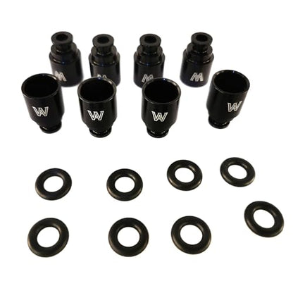 8PCS Injector Top Hats Spacers For GM Truck TBSS NBSS Manifold 6.2L 6.0L 5.3L