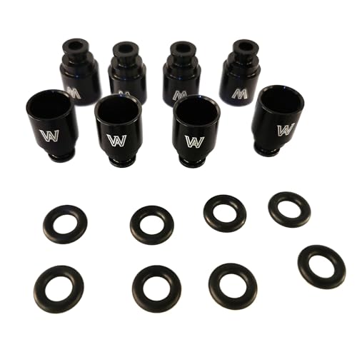 8PCS Injector Top Hats Spacers For GM Truck TBSS NBSS Manifold 6.2L 6.0L 5.3L