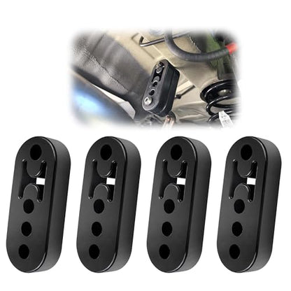 12mm Hole 4.25" EPDM 4 Hole Exhaust Hanger Adjustable Muffler Shock Absorber for Exhaust Pipe,Universal Tailpipe Mount Brackets Insulator Fit Car Truck SUV (4pcs) - size: 4pcs