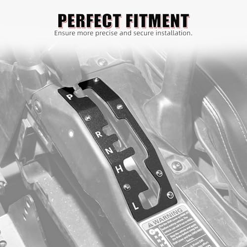 NICECNC Shift Shifter Gate Plate Panel with Gear Letter Black - color: Black