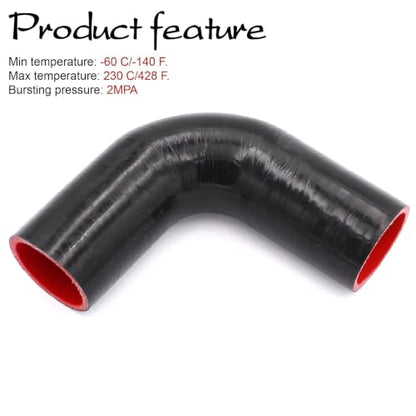 90 Degree Elbow 2 inch Silicone Radiator Coupler Hose 4-Ply - size: ID 2"