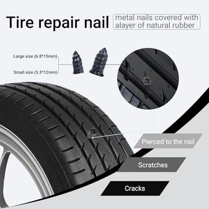 Tire Repair Glue, Tire Repair Nail, Black Rubber Cement Kit, 100ml - color: 100ml