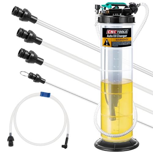 Estune 9.5L/2.5 Gallon Fluid Extractor Pump with 5 Pcs Brake Bleeding Hose - size: 2.5 Gallon/9.5 L