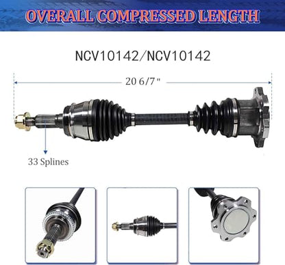 Maxfavor CV Axle Front Pair Fit for 1999-2006 Chevy Silverado 1500 CV Axles
