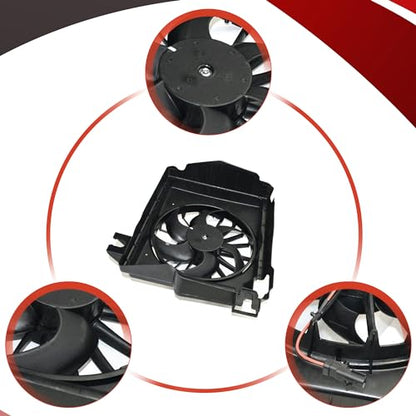 Partsflow Radiator A/C Condenser Cooling Fan Compatible With 2002-2008 Dodge Ram 1500 For 2003-2007 Dodge Ram 2500 3500OE#620-035 5093760AA - color: For Dodge Ram
