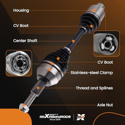 maXpeedingrods Front Right CV Axle Assembly for Chrysler Town & Country - size: 66-3639