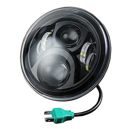 Eagle Lights 8700BG2PKP-G2-897 7" LED Headlight with LED Spot/Passing Light Kit for Harley Davidson and Indian Motorcycles - Generation II/Black Kit/Add Single Bulb Adapter Harness (897) - size: Add Single Bulb Adapter Harness (897)