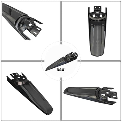 Extended Rear Fenders Longer Tail Guard for Surron Light Bee X/S and Segway X160/X260 (Bright Black) - color: Bright black