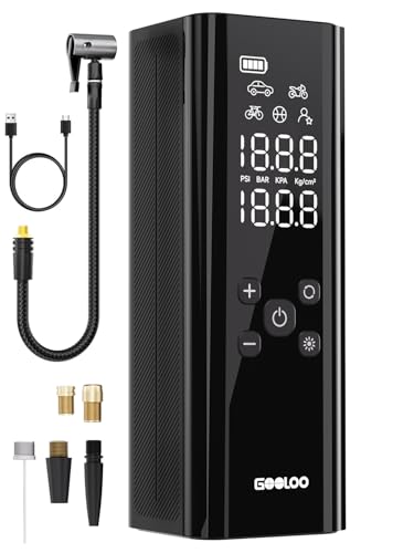 GOOLOO GT150 Tire Inflator Portable Air Compressor,150 PSI,LED Screen