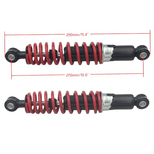 2 Pcs red 270mm Shock Absorber Rear Suspension For 90cc 110cc125cc 150cc Dirt Bike Motorcycle ATV Motor Scooter
