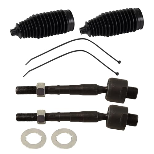 TRQ Front Steering Kit Steering Rack & Pinion Bellow Tie Rod - style: PSA28692