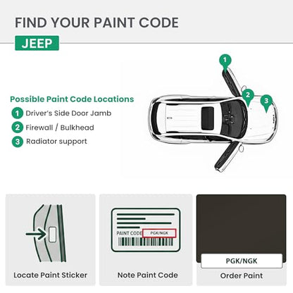 ERA Paints - PGK/NGK - Tank for JEEP Exact OEM Color Match Automotive Touch Up Paint for Cars - Spray Paint with Premium Spray Nozzle - 2K Premium Kit - Made in USA - style: Spray - 2K Premium Kit