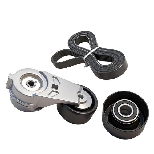 Serpentine Belt Kit With Tensioner And Idler Pulley For Chevrolet GMC - size: Chevy Colorado, Gmc Canyon, Hummer H3 (04-12)
