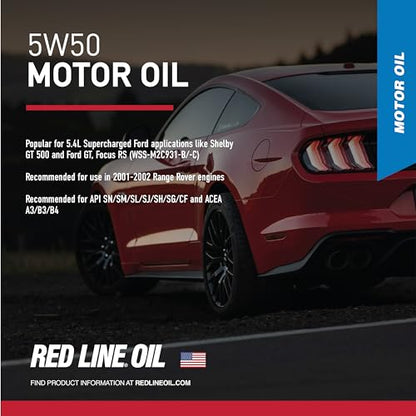 Red Line 11605 SAE 5W50 Fully Synthetic Motor Oil - 1 Gallon - size: Gallon