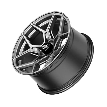 RockTrix RT105 18x9 Off-Road Wheels compatible with Toyota Tundra 2007-2021, Matte Gunmetal 5x150 Rims -12mm Offset for 33-35 Inch Tire Clearance, Fits Sequoia, Land Cruiser, And Fits Lexus LX570 - color: Matte Gunmetal, size: 18x9 -12mm offset