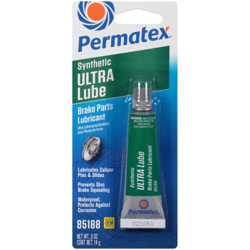 Permatex 85188-6PK Ultra Disc Brake Caliper Lube, 0.5 oz. (Pack of 6) - color: Synthetic Ultra Brake Parts Lubricant, size: .5 Fl Oz. (Pack of 6)