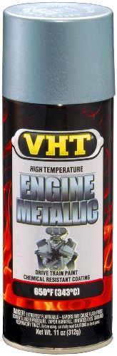 VHT SP403-6PK Engine Metallic High Heat Spray Paint – Titanium Silver Blue – 11 oz. Aerosol Can, 6-Pack