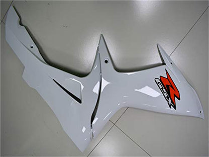 YTL White Full Fairing Fit for Suzuki 2011-2026 GSXR 600/750 - color: 013 White