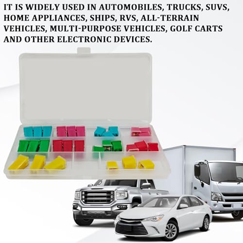 Car Fuses Assortment Kit 20A 30A 40A 50A 60A Box Shaped Automotive Fuses