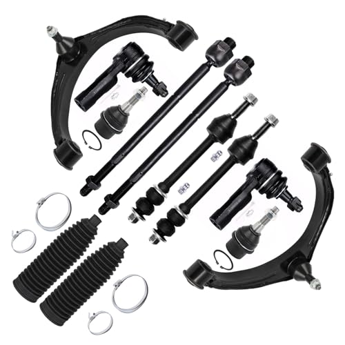 SCITOO 12-PC SET Suspension Kit Upper Control Arm Inner Outer Tie Rod End w/Boots Sway Bar Link Lower Ball Joint Fit 2009-2010 For Dodge Ram 1500 2011-2012 For Ram 1500 - color: Control Arm+Tie Rod+Sway Bar+Ball Joint, size: For Dodge Ram 1500|Ram 1500