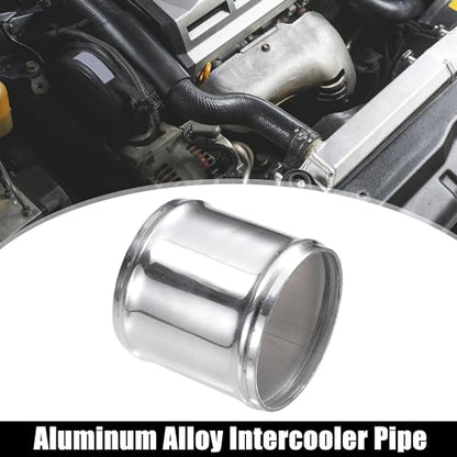 X AUTOHAUX OD 3.25" 80mm Length 3" 76mm Aluminum Alloy Tube Intercooler Pipe Straight Air Intake Tube with 2 Clamps Silver Tone for Car - size: OD 3.25"(80mm)