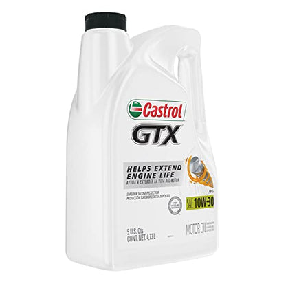 Castrol GTX 10W-30 Conventional Motor Oil, 5 Quarts (Pack of 2) - size: 5 Quarts (Pack of 2)