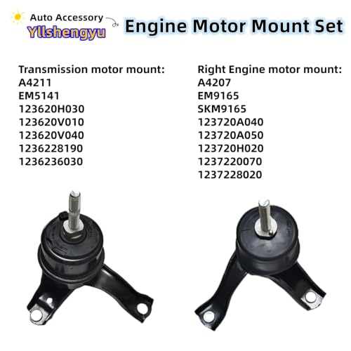 Engine Motor Transmission Mount Kit for 2007-2011 Camry 2.4L - size: 2007-2011 Camry 2.4L