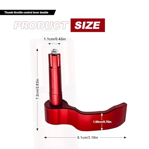 Thumb Throttle Control Lever Compatible with 2009-Up Polaris Scrambler XP 1000 EPS 500 850 Sportsman 450 570 850 XP 1000 550 ATV Extended Throttle Lever Replace# 2010336 2010359 Red - color: kongzhiganRed