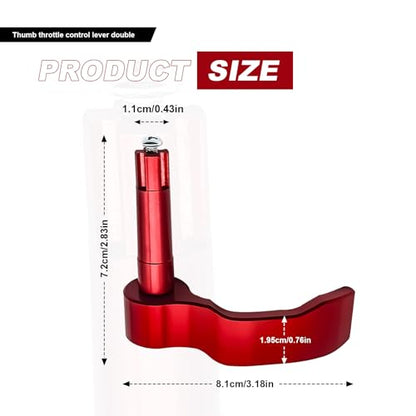 Thumb Throttle Control Lever Compatible with 2009-Up Polaris Scrambler XP 1000 EPS 500 850 Sportsman 450 570 850 XP 1000 550 ATV Extended Throttle Lever Replace# 2010336 2010359 Red - color: kongzhiganRed