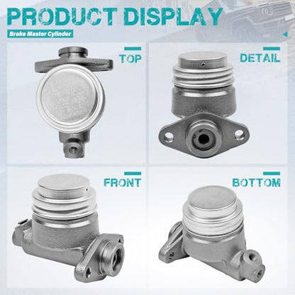 M37781 Brake Master Cylinder with Reservoir and Cap Fit for Ford Studebaker - size: M37781