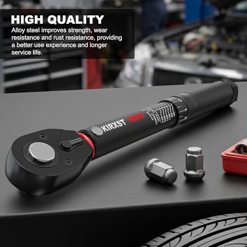 9PCS 1/4" 3/8" 1/2" Drive Click Torque Wrench, 72 Teeth Dual-Direction Adjustable, ±3% Accuracy Click Torque Wrench Set for Car, Motorcycle Maintenance - size: 9pcs