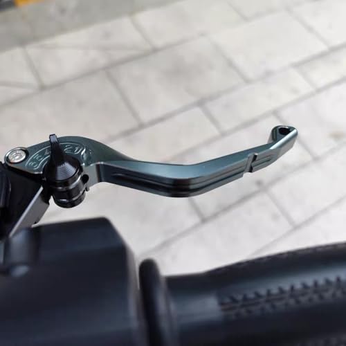 Short Brake Clutch Levers Compatible with K.awasaki Ninja ZX6R 2019 2020 2021 2022 2023 2024 2025 2026 | Front Shorter Levers Handles ZX-6R ZX 6R ZX636 Ninja636 Accessories (Gray) - color: Gray