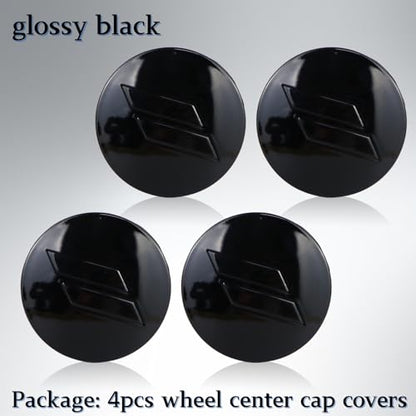 63mm=2.5 inches-Slash Wheel Center Cap Covers Hub Cap Emblem Badge Compatible with Jeep & Chrysler & Dodge Charger Challenger Durango Dart (Black) - color: Black