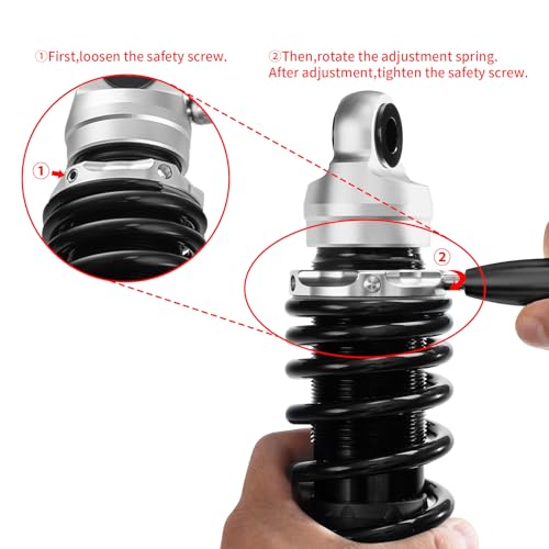 TCT-MOTORPARTS Remote Reservoir Suspension Fit For Harley Touring 2014-2025 - color: Remote Reservoir Suspension Set #2