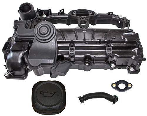 Rein VCK0103 OE Replacement Valve Cover Kit for Select BMW Vehicles with 2.0L 4-Cylinder Engine - with Gasket, Oil Cap, Hoses, and Hardware,Multi