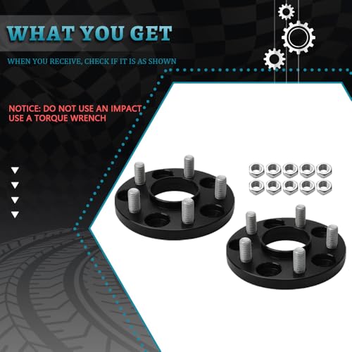 IRONTEK 5x114.3mm Wheel Spacers Compatible for Tesla Model 3 2017-2024, for Tesla Model Y 2017-2024, Forged 15mm Thread Pitch M14x1.5 Hub Bore 64.1mm 2PCS - size: 5x4.5-15mm-2PCS