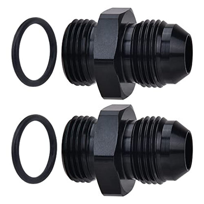 EVIL ENERGY 10AN Flare to 10AN ORB Male 2PCS Fuel Rail Adapter Fitting Black - size: 10AN ORB to 10AN